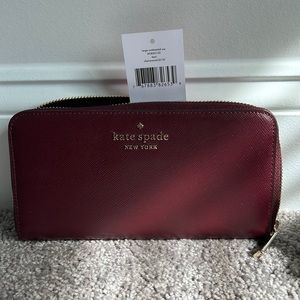 kate spade maroon wallet
